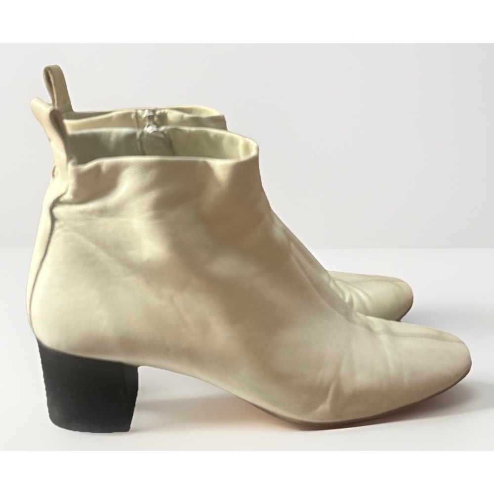 Everlane Neutral The Day Boot Ecru Cream Italian Leather Ankle Boots Size 10